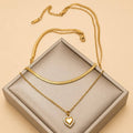 18K STAINLESS STEEL TARNISH FREE HEART NECKLACE | 40NK9732