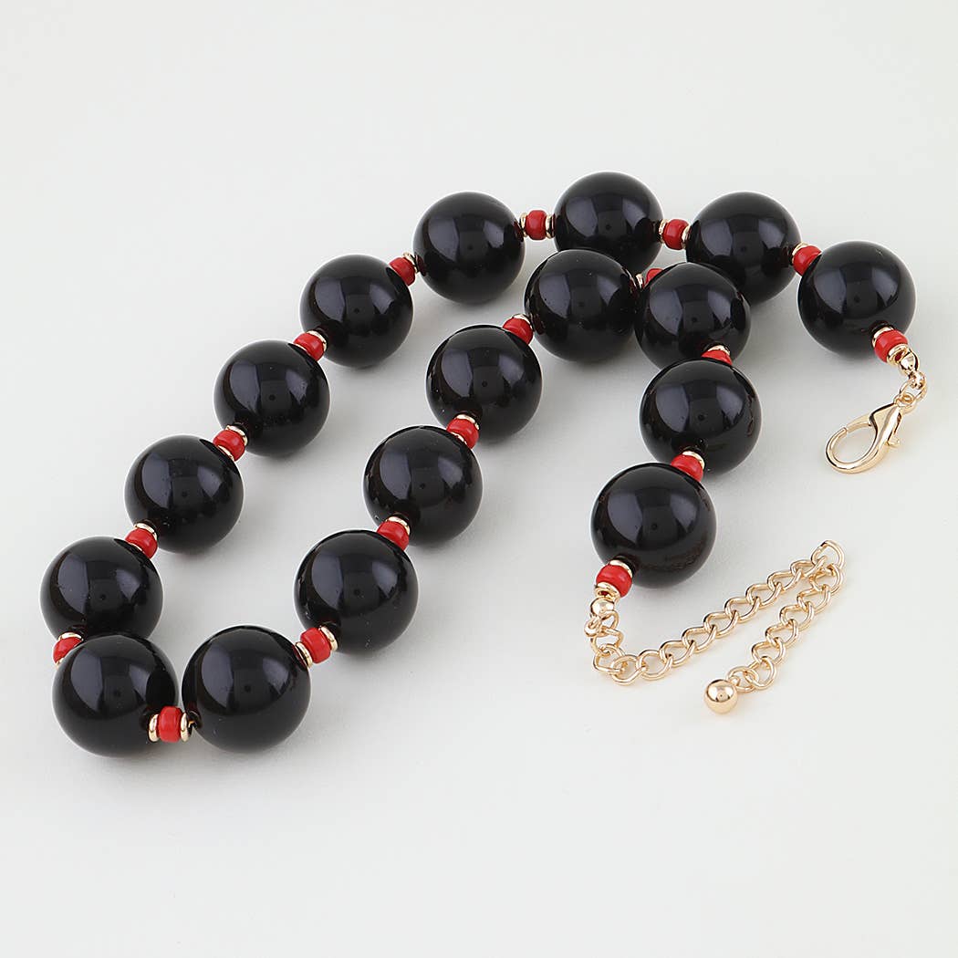 Abstract Beaded Statement Necklace