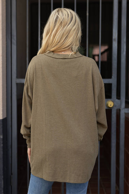 Two-Tone Charm Cardigan: Magenta / L