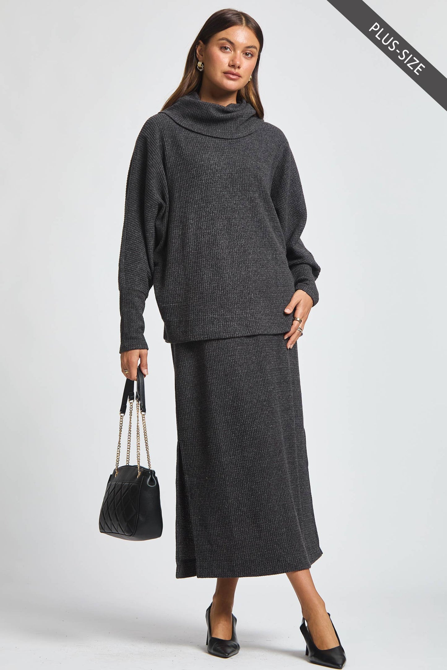 PLUS SIZE 2 Piece Cozy Thermal Layered Set