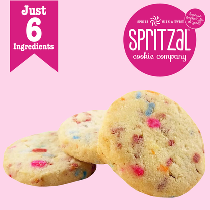 Birthday Cake Shortbread Cookie Bites 5oz- Case of 8