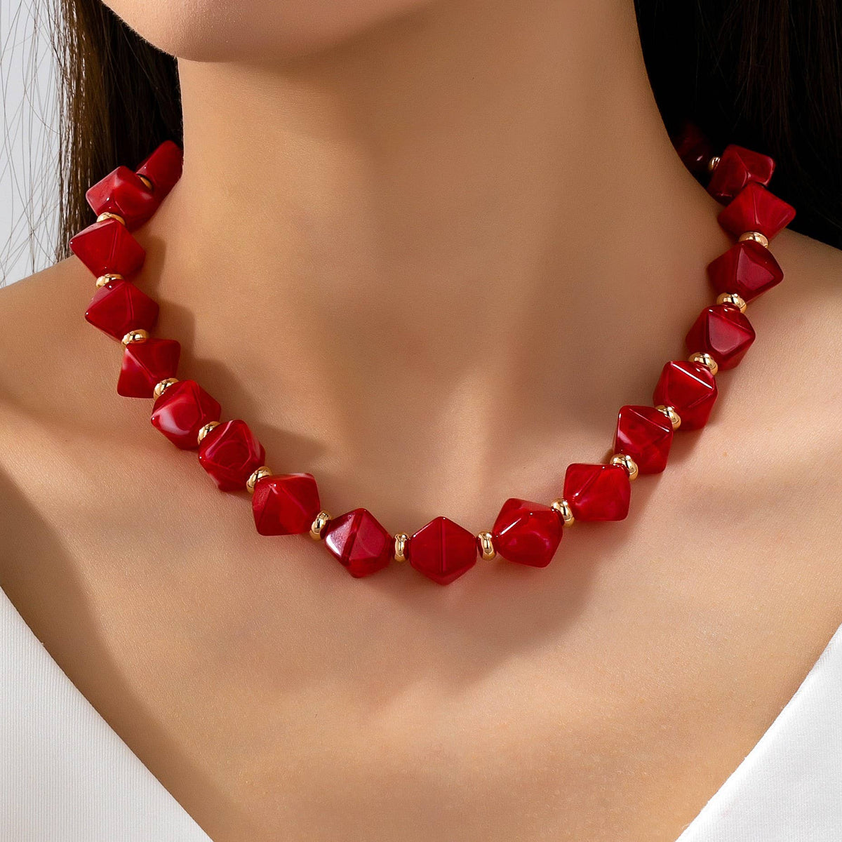 Faceted Resin Briolette Necklaces | 80N92987