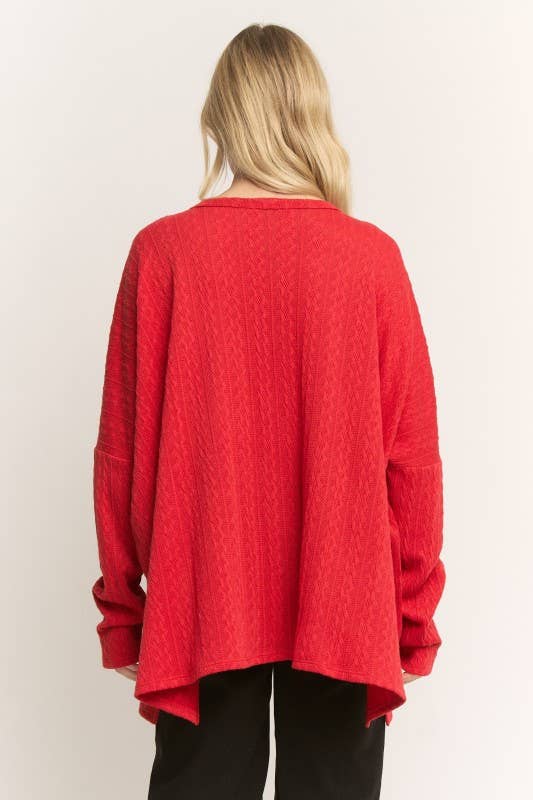 ET7748-17 LONG SLEEVE TOP WITH CHRISTMAS PATCH