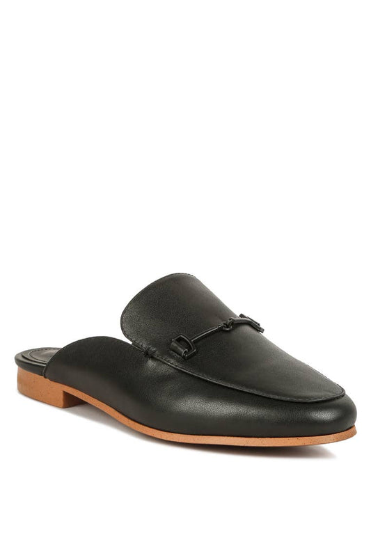Kristy Horsebit Embellished Mules: BLACK / US-8 / UK-6 / EU-39