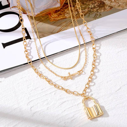 18K STAINLESS STEEL TARNISH FREE LAYERED NECKLACE | 40NK371